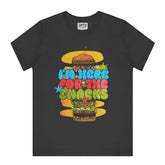 I'm Here For The Snacks Funny Burger Graphic Tshirt product